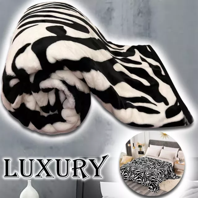 Luxury Faux Fur Throw Extra Large King Size Blanket Soft Sofa Bed Mink Warm Cosy