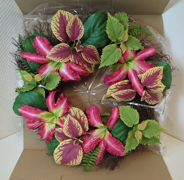 ABELLA FLORA KÜNSTL. Blumenkranz , Ø ca. 50cm EUR 19,99