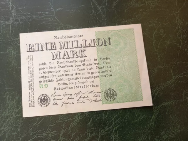 GERMANY 1 Million  Mark Banknote  1923, No SN