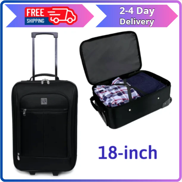 Protege Pilot Case 18" Softside Carry-on Luggage, Black - NEW