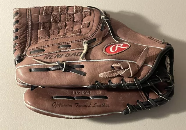 Rawlings RS115 5 Finger Basket-Web Baseball Glove Mitt Leather 11.5" Left Throw