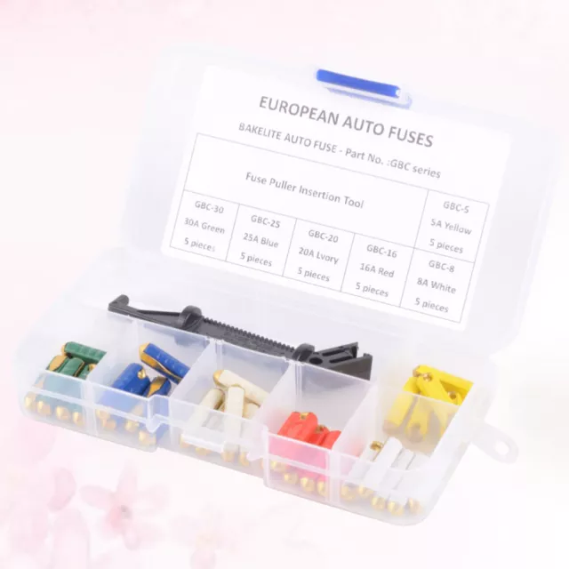 31Pcs 5A-30A Safety Fuse for Automobile Fuse Wire for Vehicle-mounted Fuse Wire