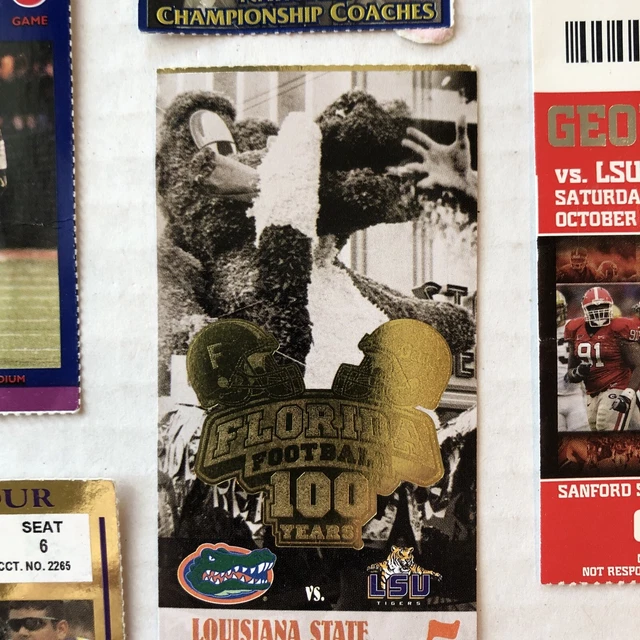 LSU College Football Tickets . LSU/OLE MISS/ Florida/Georgia/Notre Dame 95-09 12
