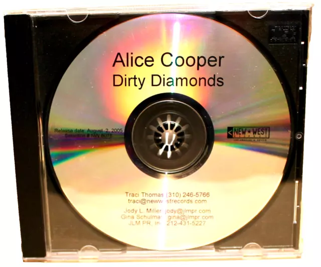 NEW-WEST Records PROMO CD NW-6078: ALICE COOPER - Dirty Diamonds - 2005 USA