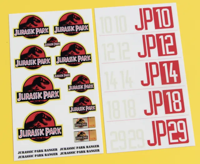 RC Rock Kriecher 'Jurassic Park' 10th 1/10 Maßstab Sticker Aufkleber