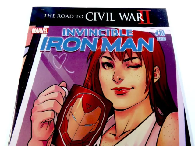 Marvel INVINCIBLE IRON MAN (2016) #10 Riri Williams 2nd Print VF/NM (9.0) 2