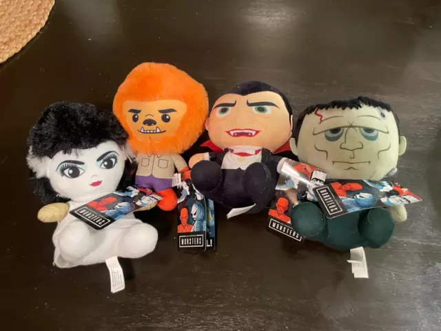 Universal Monsters 5-6" Plush Set of 6 Dracula Frankenstein Mummy Wolfman Bride