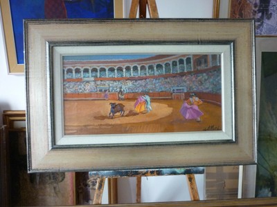 Aldo Mari corrida olio 30 x 60 