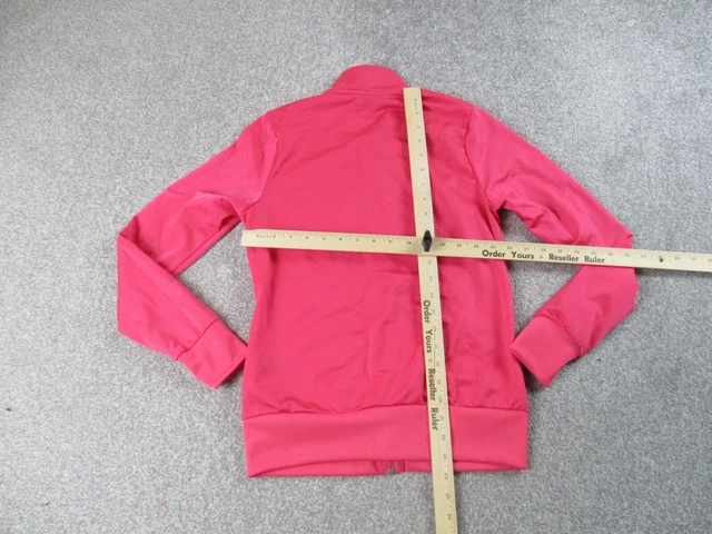 Giacca da pista Adidas ragazze 13-14 anni rosa cerniera intera maniche lunghe tasche giovani 6
