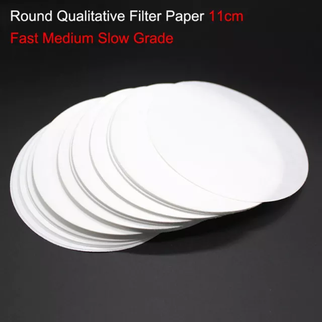 100Pcs 11cm Round Qualitative Filter Paper For Laboratory Fast Medium Slow Grade
