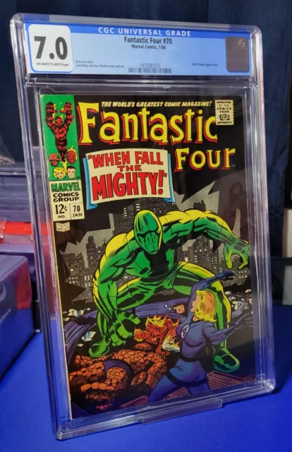 Fantastic Four #70 (1968) CGC 7.0 Off White-W Marvel Mad Thinker Appearance