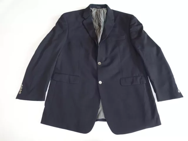 Calvin Klein Men's Blazer Size 46 Long Navy Blue 100% Wool 2 Button Jacket 46L