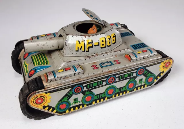 Blechspielzeug Panzer, Tank, MF-886, China 60er Jahre, für Bastler, #L72