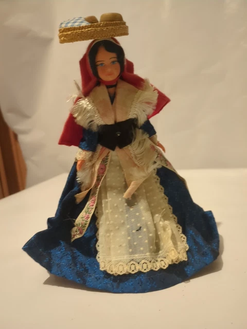 Poupée Folklorique Vintage TERESIN - Espagne 1950 - 31 Cm - Carton Et Plastique