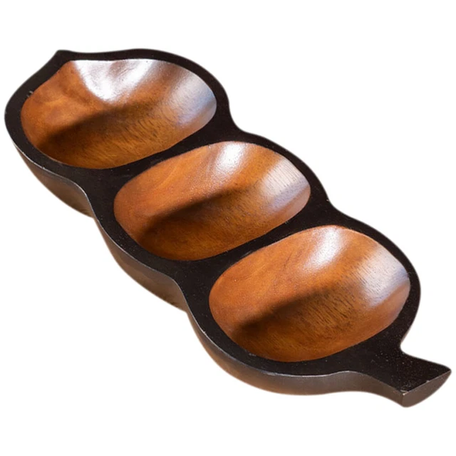 Piatto da portata in legno diviso piatto snack antipasto piatto da cena piatto snack