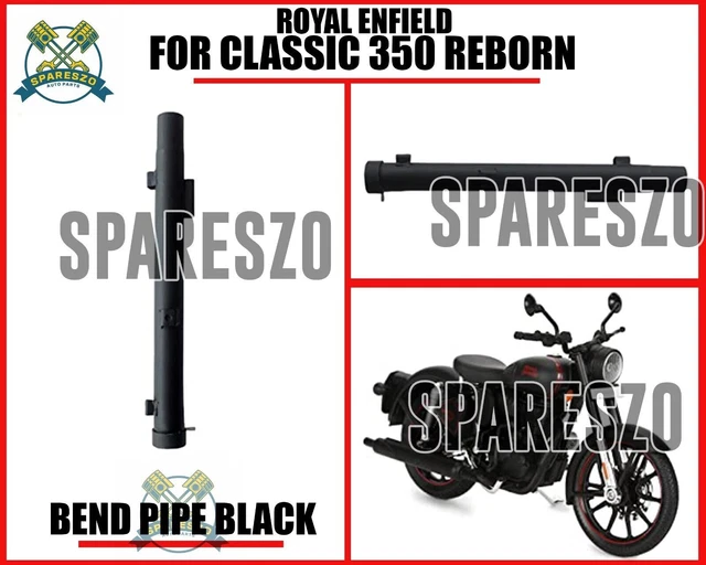 Royal Enfield New Classic 350 Reborn "BEND PIPE" per prestazioni migliori (NERO)