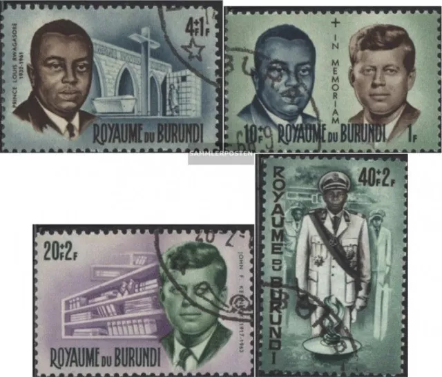 Burundi 211A-214A (complete issue) used 1966 Personalities