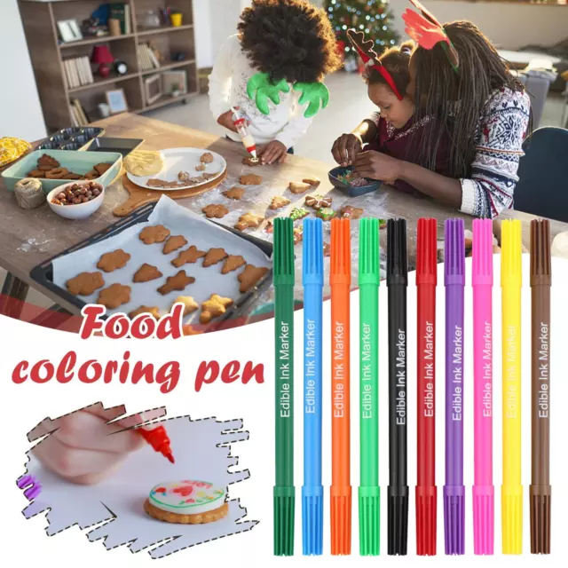 Penna Commestibile Sugarcraft Penne A Colori Alimentari Facile Torta Scrittura Arte Disegno Glassa]
