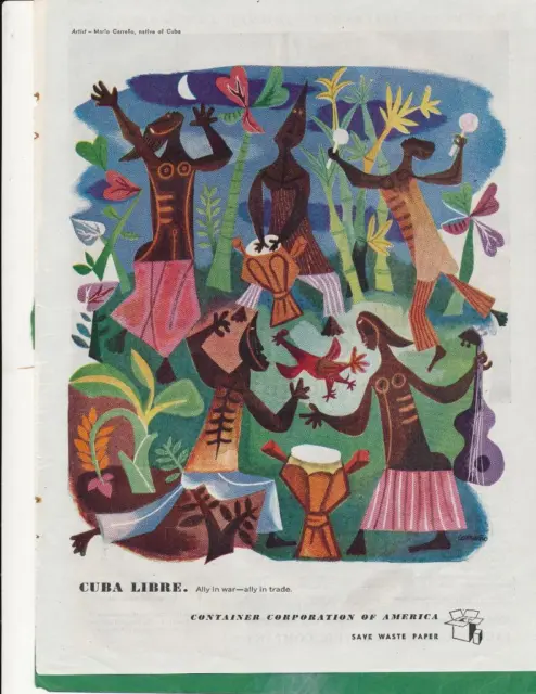 Magazine Ad - 1945 - Container Corporation of America - Marlo Carreño artwork