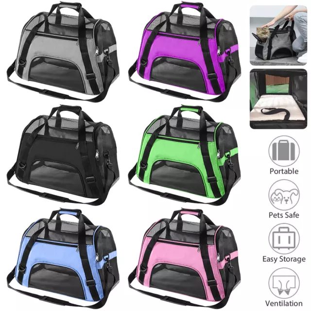 Large Pet Carrier Bag AVC Portable Soft Fabric Folding Dog Cat Puppy Travel UK