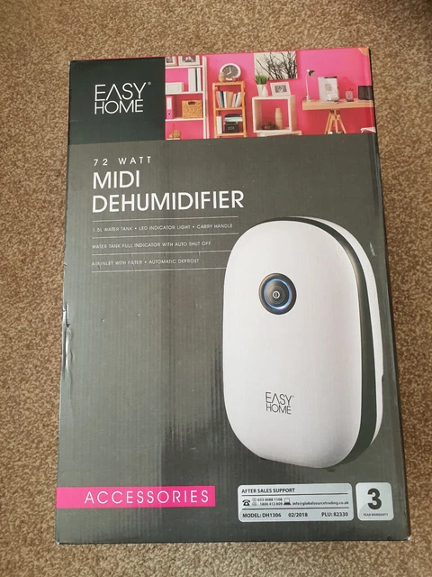 EASY HOME 72W Midi Dehumidifier Mini Air Purifier 550ml Damp Mould