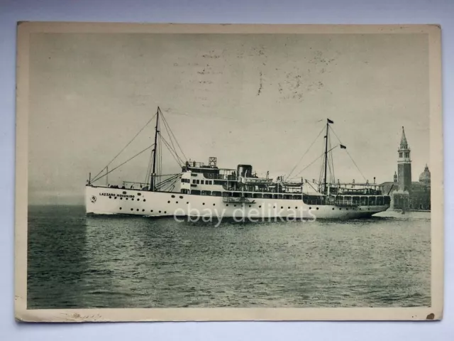 NAVE LAZZARO MOCENIGO Adriatica Navigazione LLoyd Ship vecchia cartolina