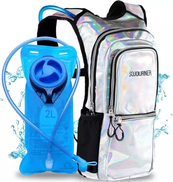 Hydration Backpack - Water Backpack with 2l Hydration Bladder, Festival Essentia