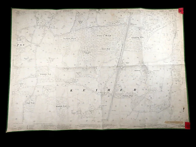 Hassocks Tithe Map MAP OF WEST Sussex Keymer Hassocks Clayton Sergison Estate LARGE ...