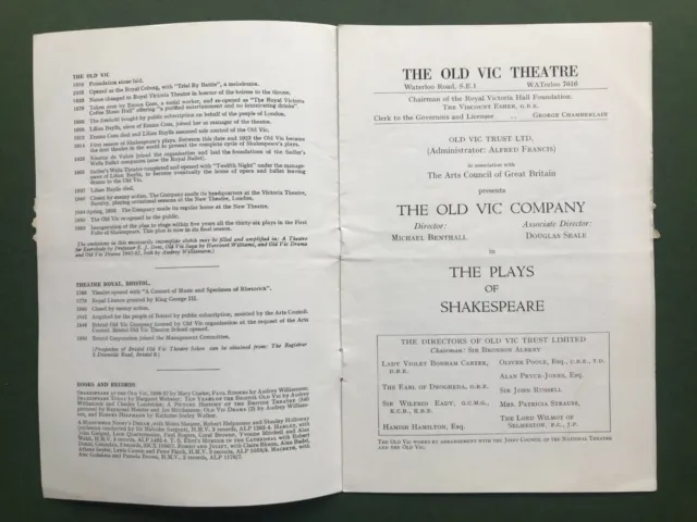 1957 Old Vic King henry VIII Theatre Programme Edith Evans  John Gielgud 2