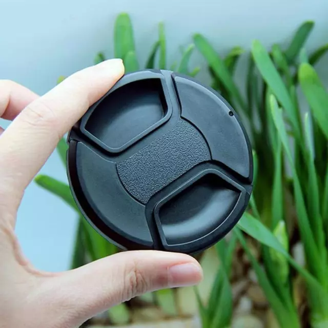 55mm Center Pinch Snap on Front Lens Cap Cover String for Canon Nikon 2024