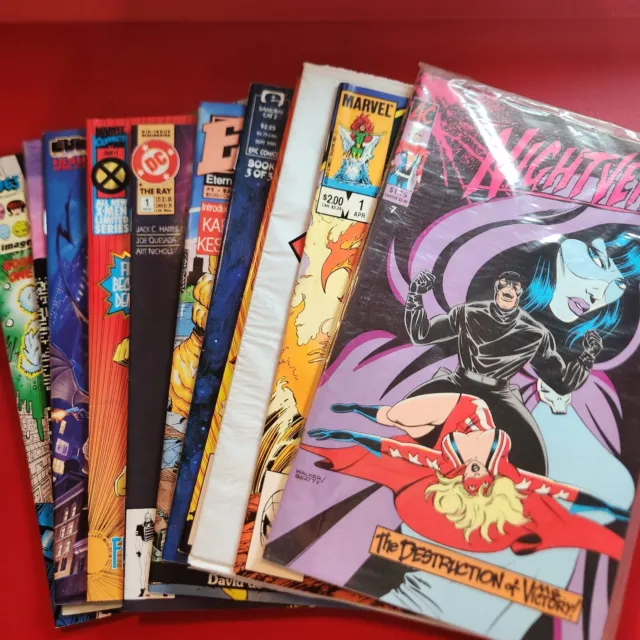 Lot of 11 Assorted Comic Books Nightveil #7, Phoenix #1, X Universe #1, The Ray
