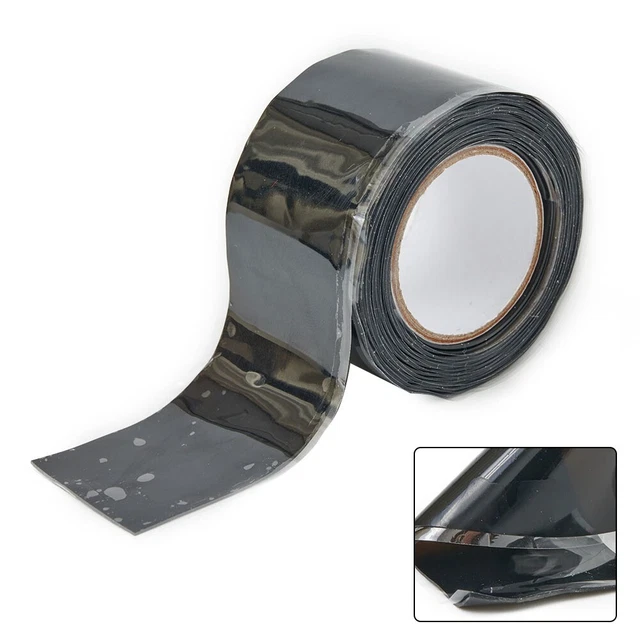 Ruban Blindé Noir 48mm X 50m - Lot De 4 Rubans De Réparation Solide Étanche Intérieur Extérieur - Sans Traces