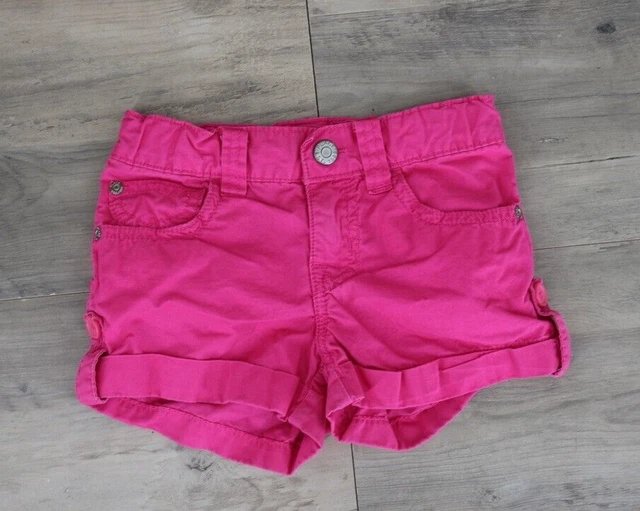 The Childrens Place Little Girls Adjustable Waist Rolled Shorts Sz 5 Pink
