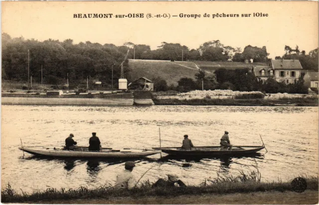 CPA Beaumont s Oise Groupe de pecheurs s l'Oise FRANCE (1309484)