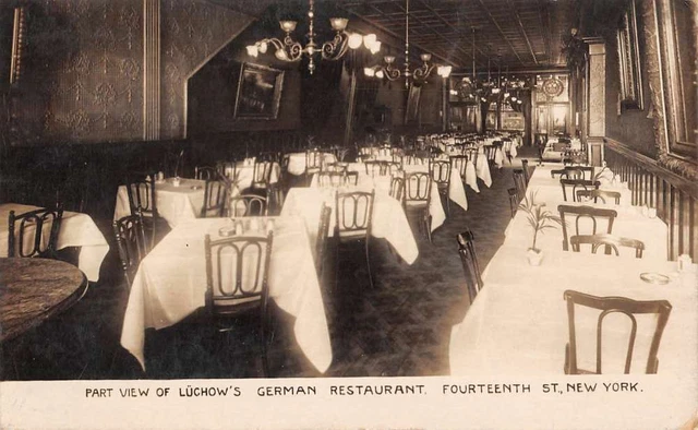 New York City Luchows German Restaurant Real Photo Antique Postcard K94839