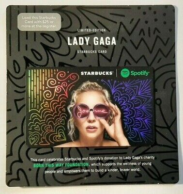 Starbucks gift card. 2017 "LADY GAGA"  LIMITED EDITION~ VHTF~MINT           (PP)