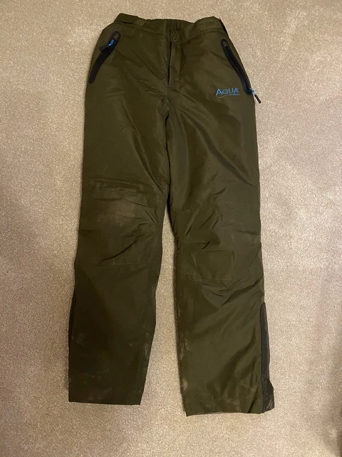 Aqua F12 Thermal Trousers - Olive - Medium- Carp Fishing Winter Clothing
