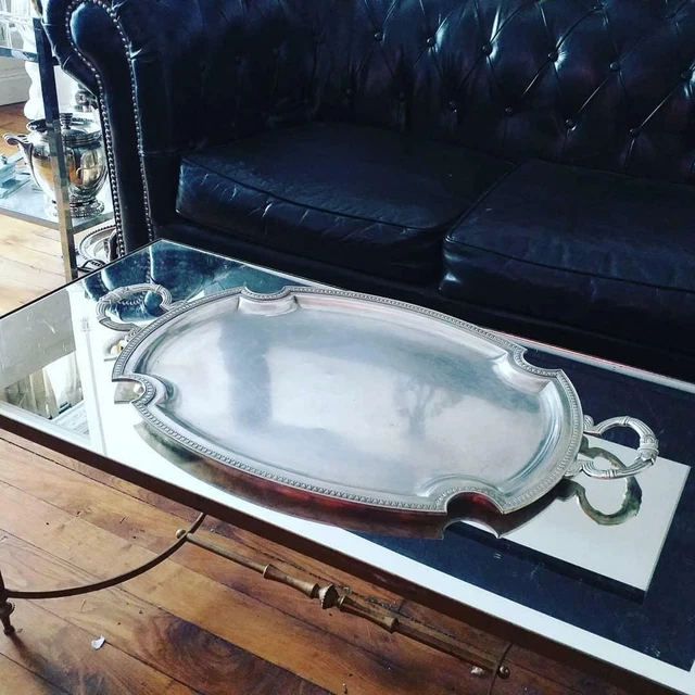 IMPORTANT PLATEAUA ANSES Empire Malmaison Argent 1880+accessoire