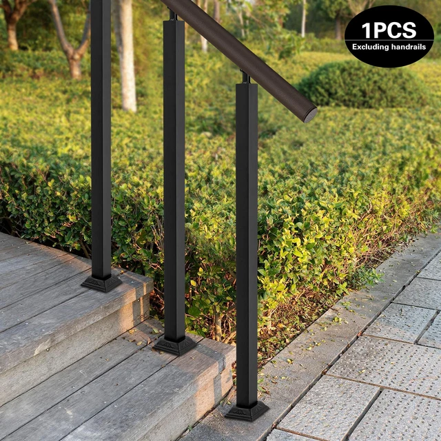 Square Railing Post 90CM METAL SQUARE Railing Spindles Stair Balusters Post Staircase ...