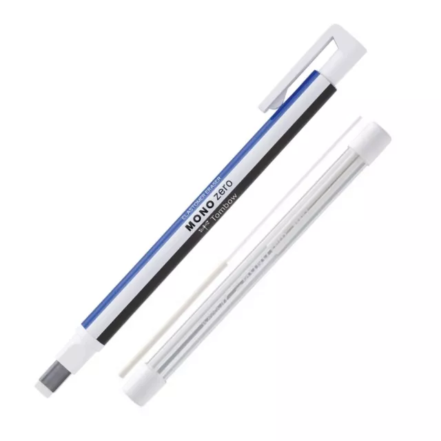 TOMBOW Mono Zero Eraser Broad Rectangle SQAURE Tip EH-KUS Striped White