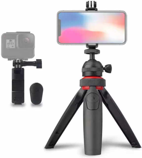 OptixMania Camera/ActionCam/Smartphone Tabletop Tripod with Wireless Shutter