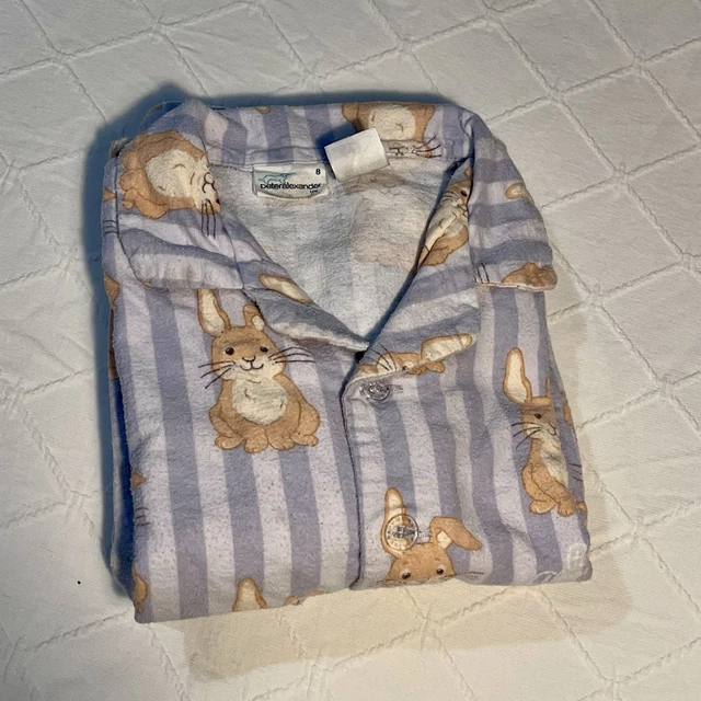Pj Rabbit PETER ALEXANDER KIDS PJ Set ~ Size 8 ~ Bunny Rabbit 🐰 Kids Flannelette ...