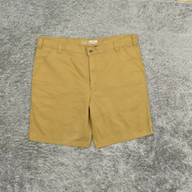 CARHARTT MEN'S SIZE 42 Denim Shorts Relaxed Fit Brown cotton $18.00 ...