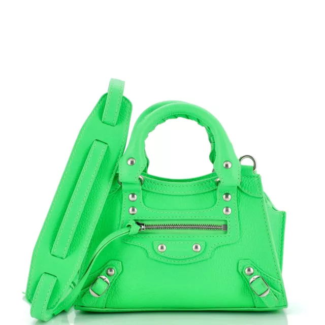 Balenciaga Neo Classic City Bag Leather Nano Green