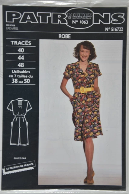 Patron De Couture Robe Boutonnée - Modes Et Travaux Octobre 2024, Femme, Neuf