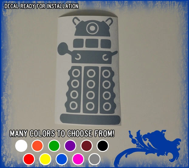 6" Dalek Vinyl Sticker Dr. Who Kaled TV Show Doctor SUV Truck Car Window Decal