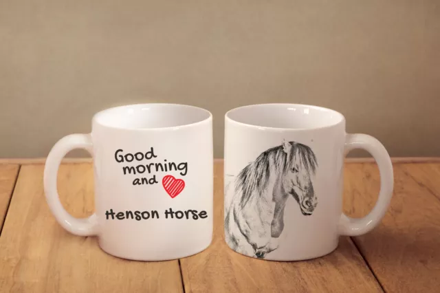 Henson Horse - ceramic cup, mug "Good morning and love", USA