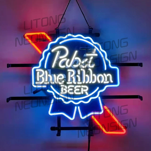 Pabst Blue Ribbon Sign Pabst Blue Ribbon Neon Beer Sign Light