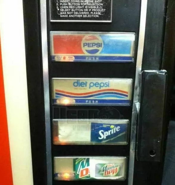 (6) &VINTAGE& SODA VENDING MACHINE 12 oz "CAN" Vend Labels (Flavor