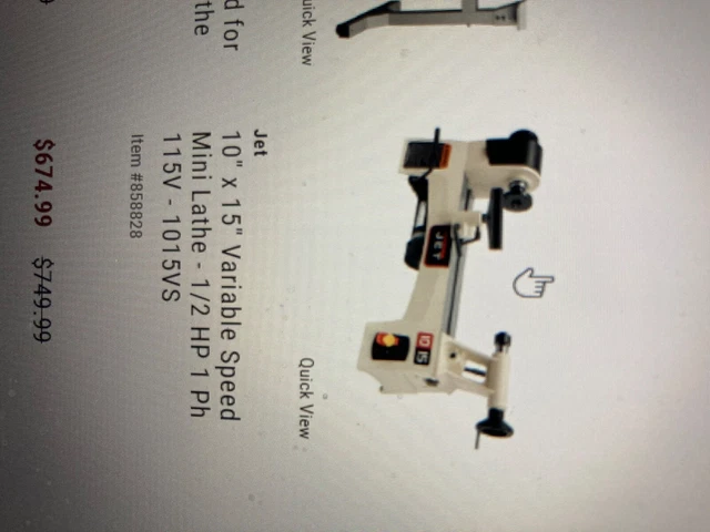 Jet mini lathe, perfect condition only used for trial purpose.  